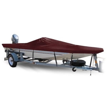 Eevelle Boat Cover ALUMINUM V JON Center Console Inboard Fits 29ft 6in L up to 120in W Burgundy SCAVJCC29120-BRG